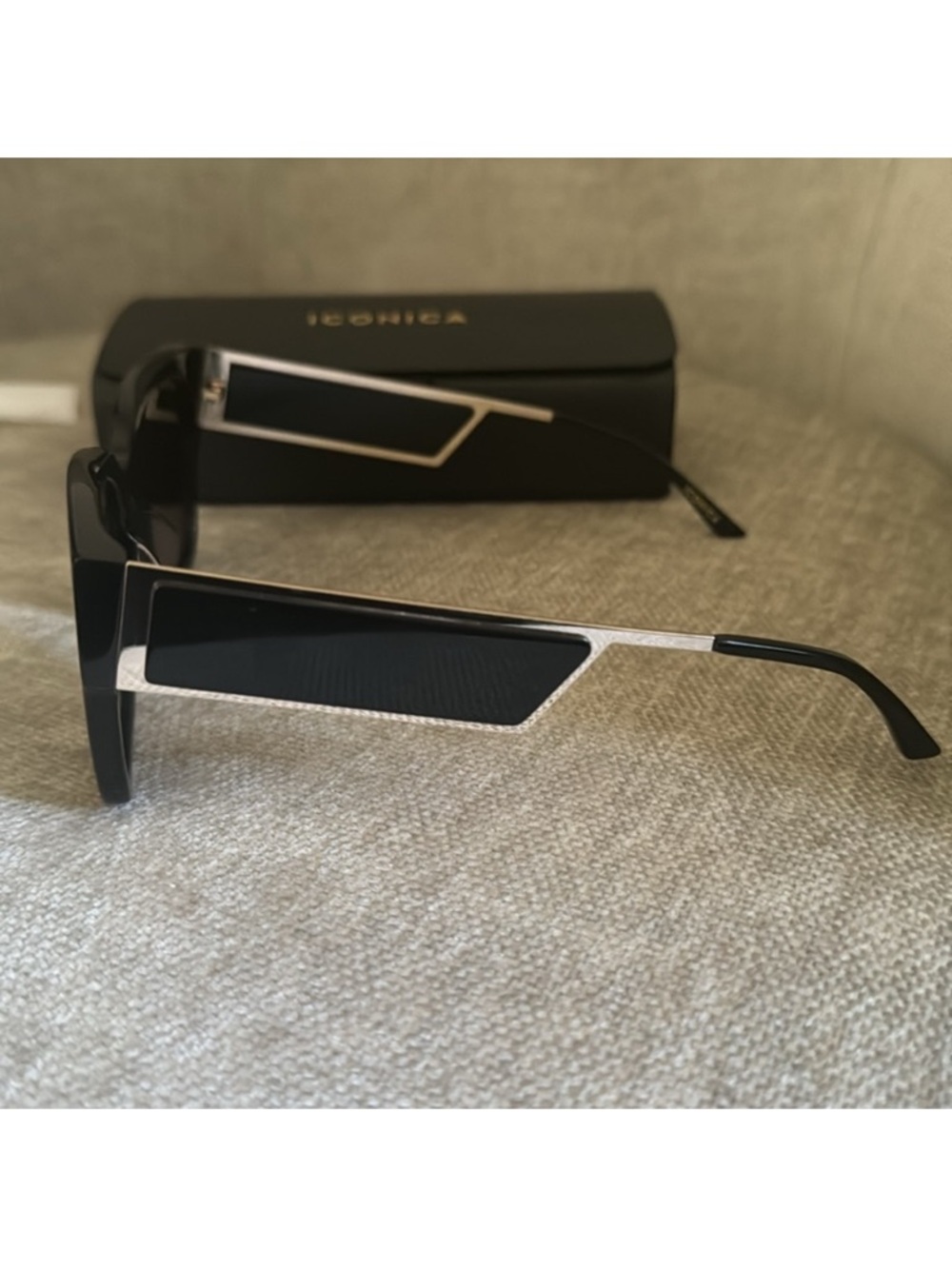 NWOT Diff Isabella Polarized Women’s Black Square Frame Sunglasses - Picture 7 of 7